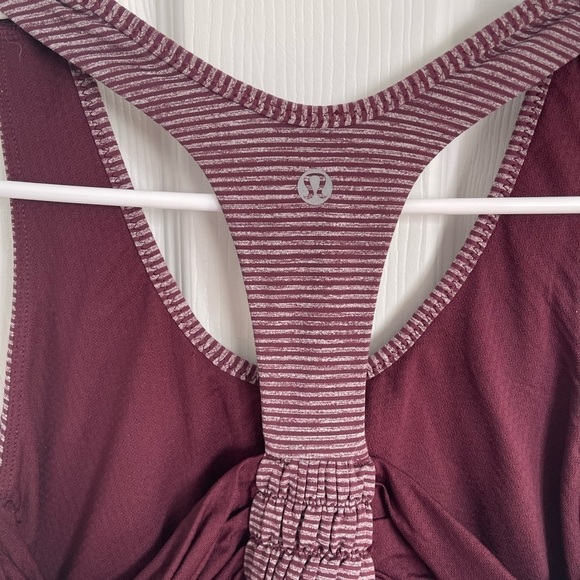 Lululemon Turbo Tank Tonka Stripe Bordeaux Drama Heathered - Picture 6 of 6